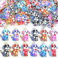 Floral Print Dog Charms in Six Patterns and Two Metal Tones view 4