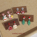 Christmas Theme Drop Earrings House Bear Snowflake Santa view 1