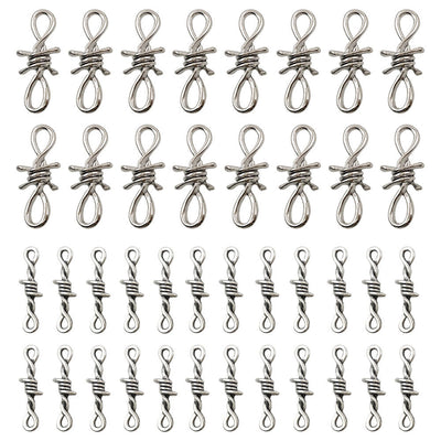 Metallic assorted shape charms arranged on a light background
