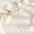 Heart Chain Fringe Wide Upper Arm Cuff in Two Colors view 4
