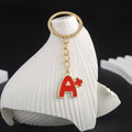Red and Gold A Plus Graduation Enamel Charm Keychain view 6
