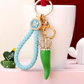 Crystal Crown Chili Pepper Keychains in Red and Green Options view 2