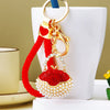 Red-Braided Red-Pearl-Bag