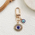 Gold Tone Rhinestone Eyeball Clip Charms in Six Iris Colors view 9