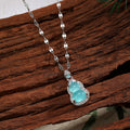 Mini Gourd Pendant Necklaces Silver Tone 7 Stone Colors view 11