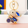 Jeweled Flying Rabbit Fortune Keychains in Four Pictured Colors view 12