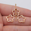 Open Flower Outline Beads in Seven Metal Color Finishes view 8