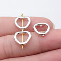 Open Heart Frame Bead in 6 Metal Finishes for Jewelry Making view 9