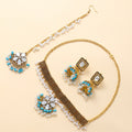 Four Color Choker Earring and Forehead Jewelry Sets view 5