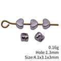 Polished Silver Tone Heart Bead With Small Stringing Hole view 3