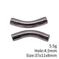 Curved Smooth Tube Spacer Bead for Jewelry Making Supplies view 3