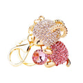 Jeweled Ram Keychain with Blue Crystal Body and Faceted Disc view 5