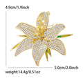 Layered Crystal Flower Brooch in Three Rich Colors view 8
