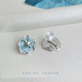 Silver Tone Blue Ocean Animal Earrings In Stud And Clip Styles view 10