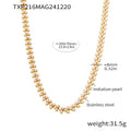 Imitation Pearl Heart Link Necklace Bracelet Gold Steel view 6