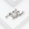 Silver Tone Abalone Shell Inlay Frog Brooch Animal Pin view 4