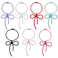 Butterfly Charm Keychains Featuring Magenta Bow Across 17 Pictured Variations view 5