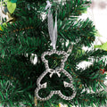 Rhinestone Peacock Bear Rocking Horse Metal Tree Ornaments view 3