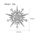 Silver Tone Eight Point Star Crystal Two Designs Metal Brooch Pin view 2