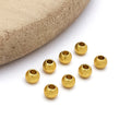 Round Bead Matte Gold-Tone Spacer Bead Metal Beads with 8 Listed Options view 9