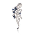 Ribbon Bow Crystal Two Designs Metal Brooch Pin 6.2 x 2.5 cm view 6