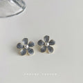 Enamel Stud Earring Collection Flower Butterfly Checker view 2