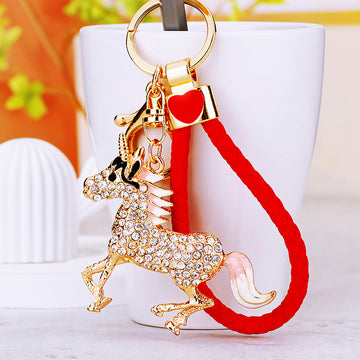 Crystal Unicorn Keychains in Plain Corded and Loose Loop Options