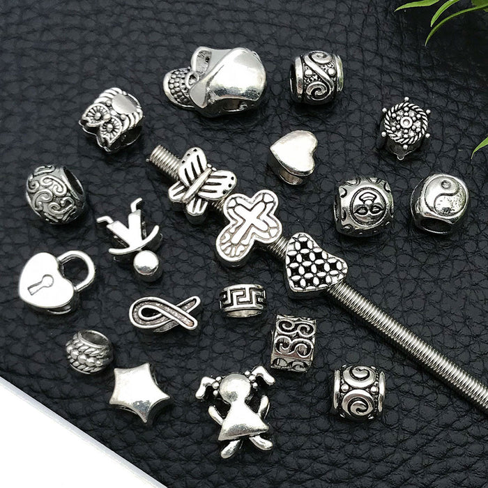 Metallic Cross and Heart Metal Beads with 21 Listed Options
