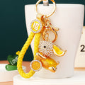 Jeweled Flying Rabbit Fortune Keychains in Four Pictured Colors view 3