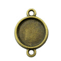 Double Loop Round Cabochon Connectors in Four Options view 5