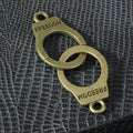 Freedom Handcuff Connector Charm Antique Silver Antique Brass view 6