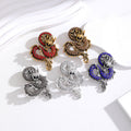 Black Gold Tone Flower Five Designs Metal Brooch Pin view 4