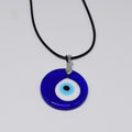 Black Cord Round and Heart Glass Evil Eye Pendant Necklaces view 8