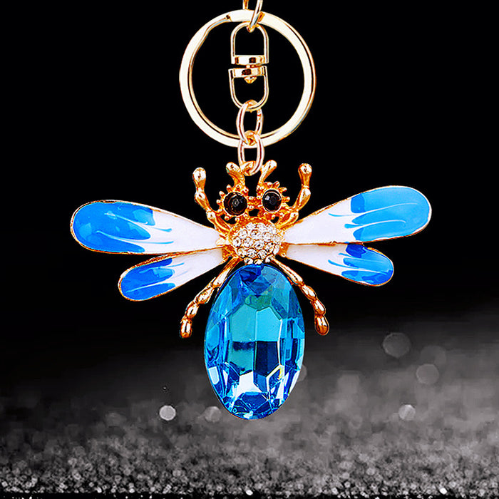 Crystal Bee Keychains in Four Wing Colors plus Assorted Option
