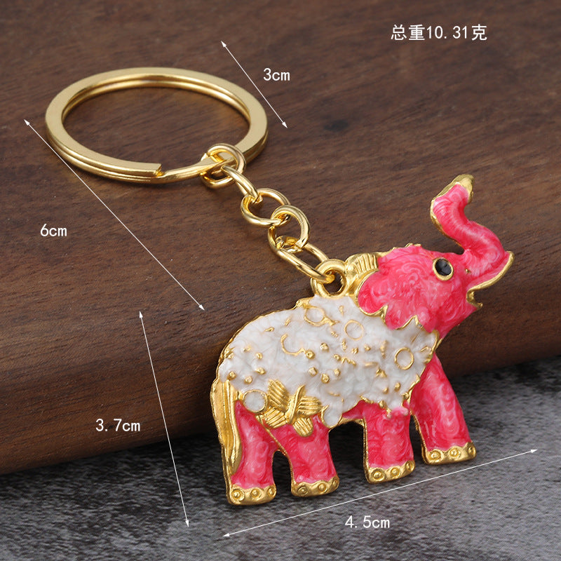 Creative Elephant Zinc Alloy Keychain Bag Charm Gift Accessory