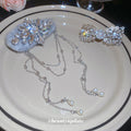 Star Bow Pearl Clip Flocked Crystal Chain Hair Clip view 2
