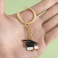 Graduation Cap And School Theme Metal Keychains, 6 Styles view 1
