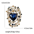Crystal Bird Nest Brooch in Green Purple Gray or Blue view 9