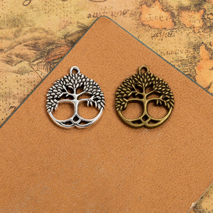 Openwork Tree Of Life Medallion Metal Pendant Charm For Jewelry Making