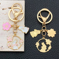 Thirteen Pink Rabbit Blossom Wreath Metal Keychain Designs view 2