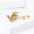 Long-tail Enamel Bird Brooch In 2 Color Variants For Jackets and Scarves view 4