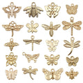 Gold-Tone Butterfly and Dragonfly Metal Charms with 25 Listed Options view 1