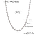Zircon Heart Link Necklace Bracelet Gold Steel Multicolor view 7