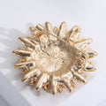 Layered Gold Tone Sunflower Brooch with Crystal Center view 4