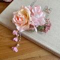 Assorted Fabric Flower Duckbill Hair Clips Seven Styles view 9