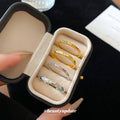 Two Ring Sets With Colorful Star Motifs In Gold Tone Or Silver Tone view 1