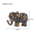Gold Tone Silver Tone Elephant Metal Brooch Pin for Jackets and Lapels view 2
