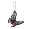 Silver Tone Five Design Colorful Printed Acrylic Butterfly Kidney Wire Earrings view 4