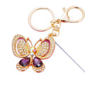 Crystal Butterfly Keychains with Fortune Cords and Loose Braided Loops view 5