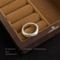 Gold Silver Twisted Texture Crystal Line Open Rings view 3